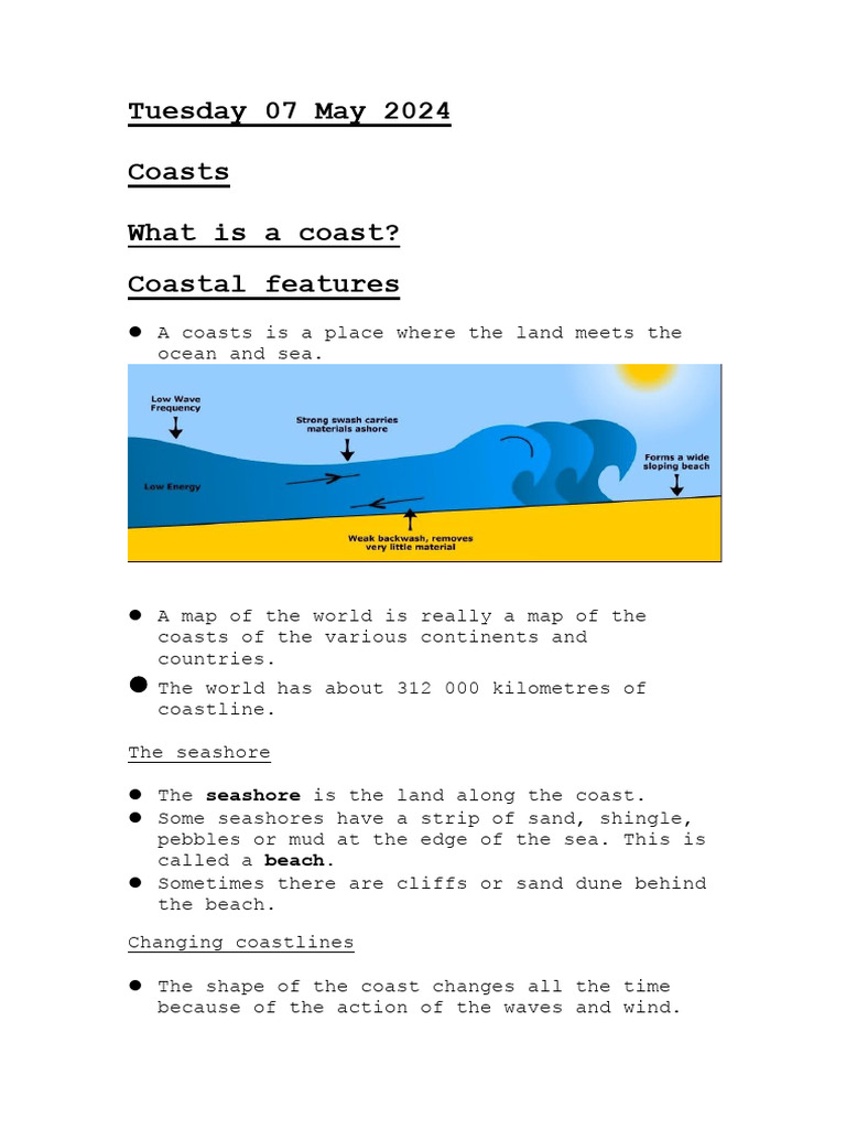 Understanding Coasts and Their Importance | PDF | Science & Mathematics