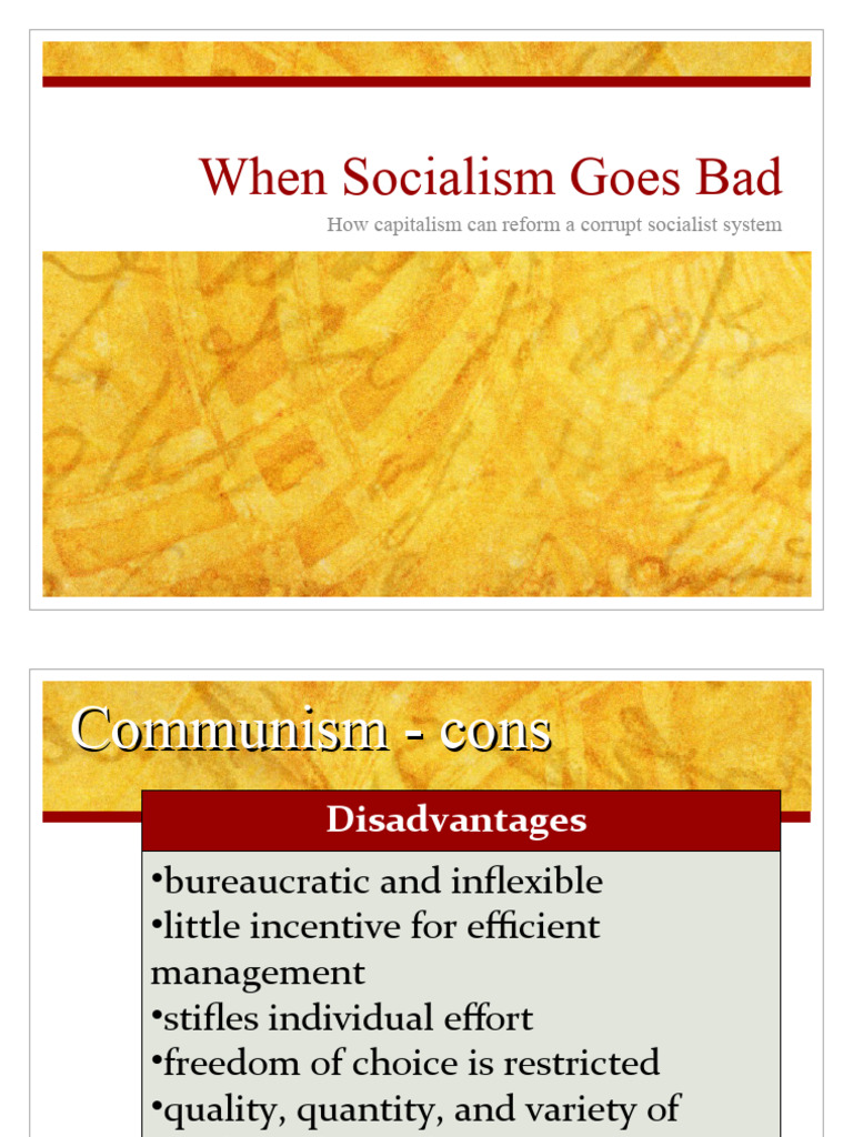 Failures of Socialism and Capitalist Solutions | PDF | Communism ...