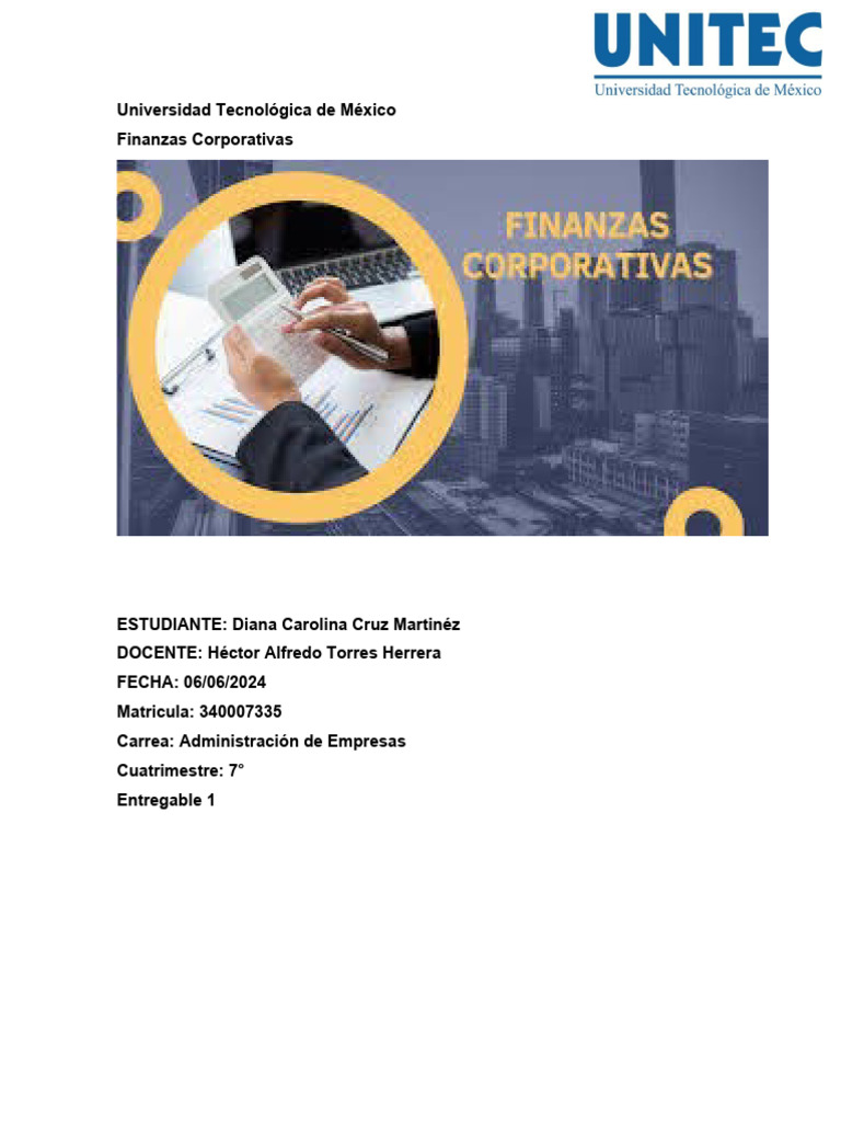 Finanzas Corporativas E1 | PDF | Business | Planificación