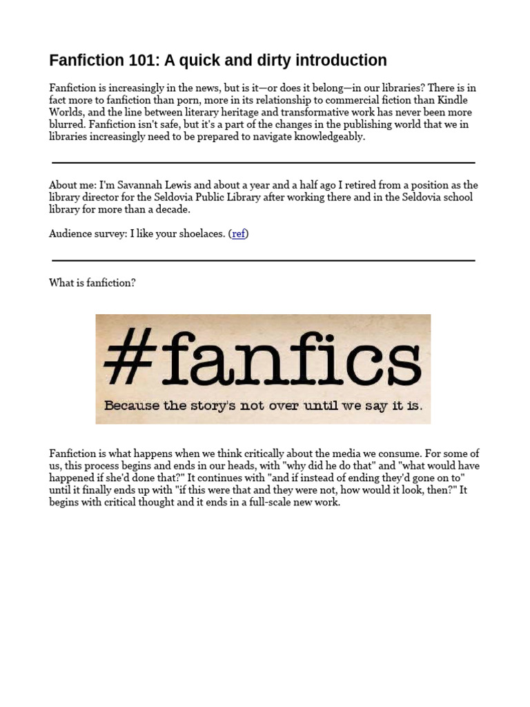 Understanding Fanfiction in Libraries | PDF | Fair Use