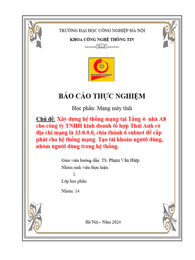 Mau tham khao_Noi dung Baocao_MMT | PDF