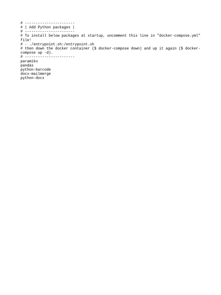 Install Python Packages in Docker | PDF