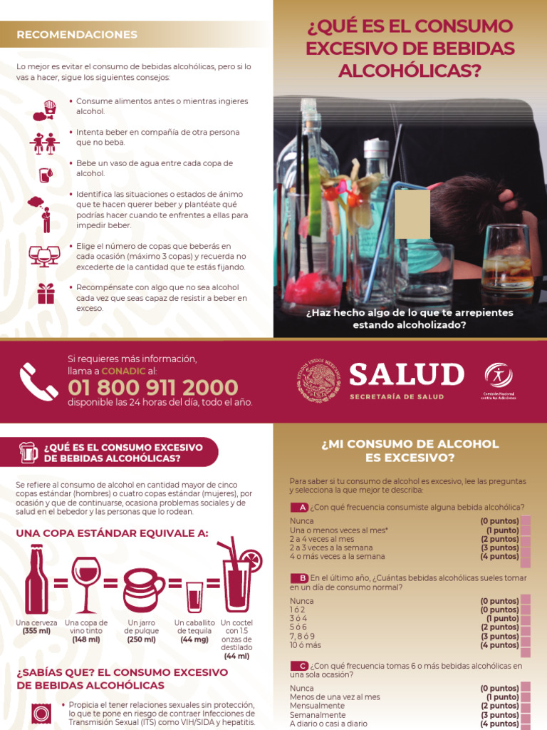 Infografía Consumo Excesivo De Alcohol Pdf Bebidas Alcohólicas
