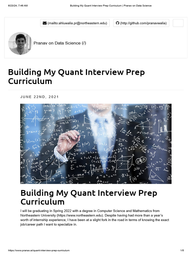 Quant Interview Mental Math