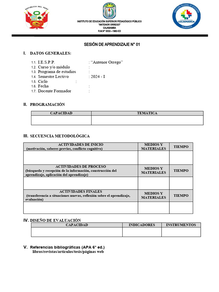Plan de Aprendizaje 2024 - I Antenor Orrego | PDF | Comunicación humana ...