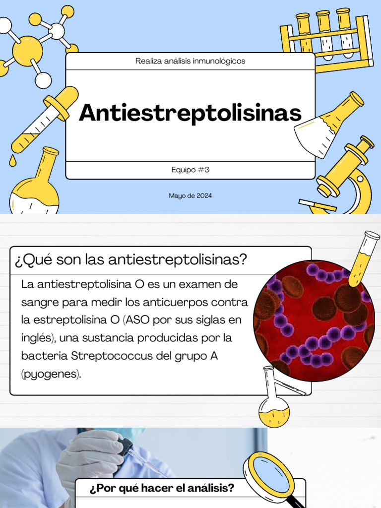 Análisis de Antiestreptolisinas O | PDF | Estreptococo | Microbiología