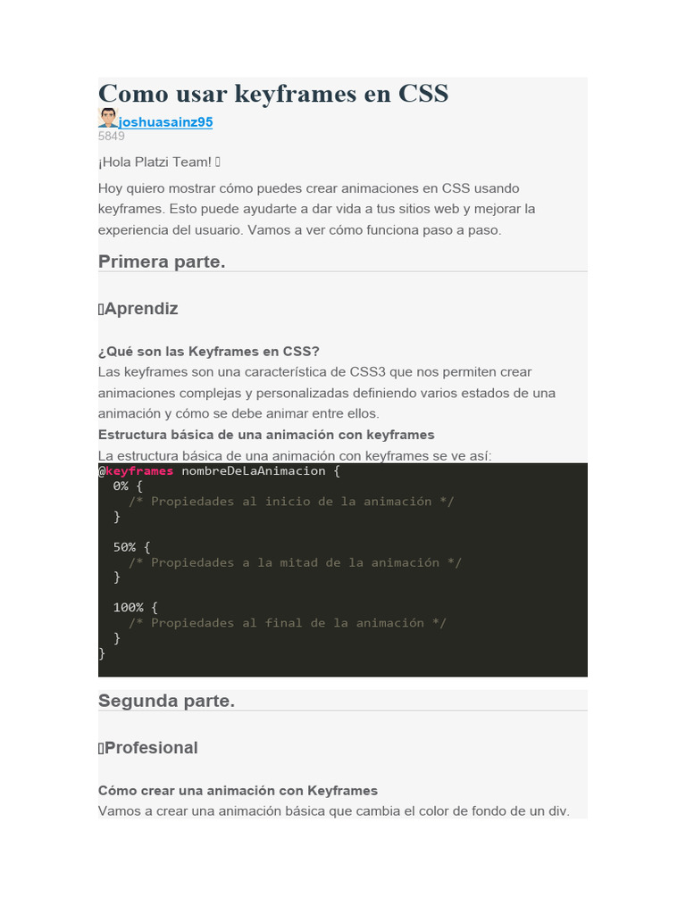 Como Usar Keyframes en CSS | PDF | Informática
