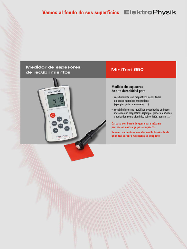 Medidor de Espesor MiniTest 650 | PDF | Acero | Cobre
