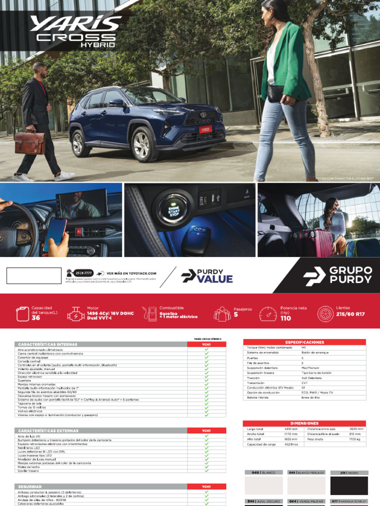 Ficha Técnica - Yaris Cross Híbrido | PDF