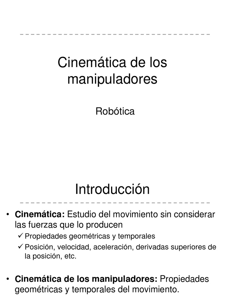 Cinemática de Manipuladores RRR y SCARA | PDF | Cinemática | Mecanica ...