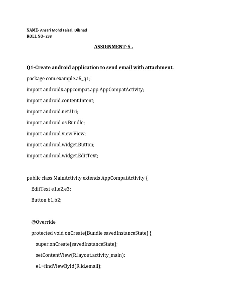 Android programming | Download Free PDF | Android (Operating System ...