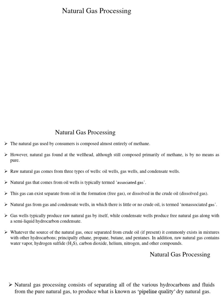 Processing of Natural Gas e | PDF | Natural Gas Processing | Natural Gas
