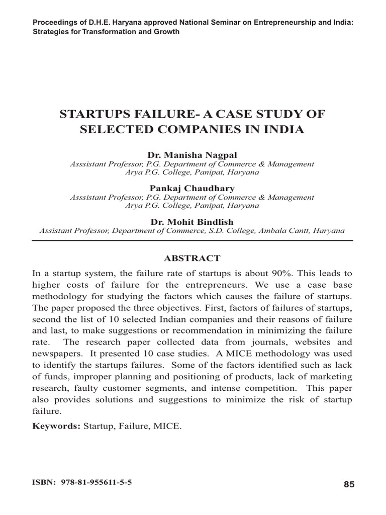 Business Failures | PDF | Startup Company | Small Business & Entrepreneurs