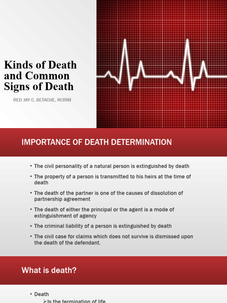 Understanding Death: Types and Signs | PDF | Decomposition | Heart
