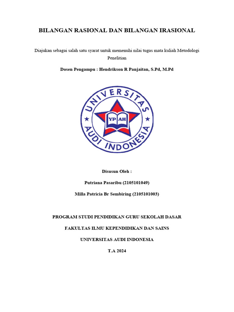 Bilangan Rasional: Contoh dan Penjelasan | PDF