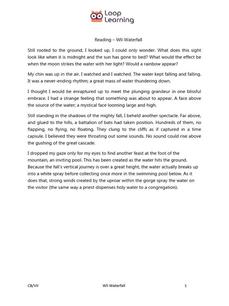 Wli Waterfall: A Mystical Encounter | PDF | Poetry