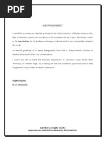 Project Report Field Engagement