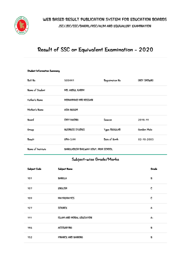 Web Based Result Publication System For Education Boards | PDF | Bangladesh