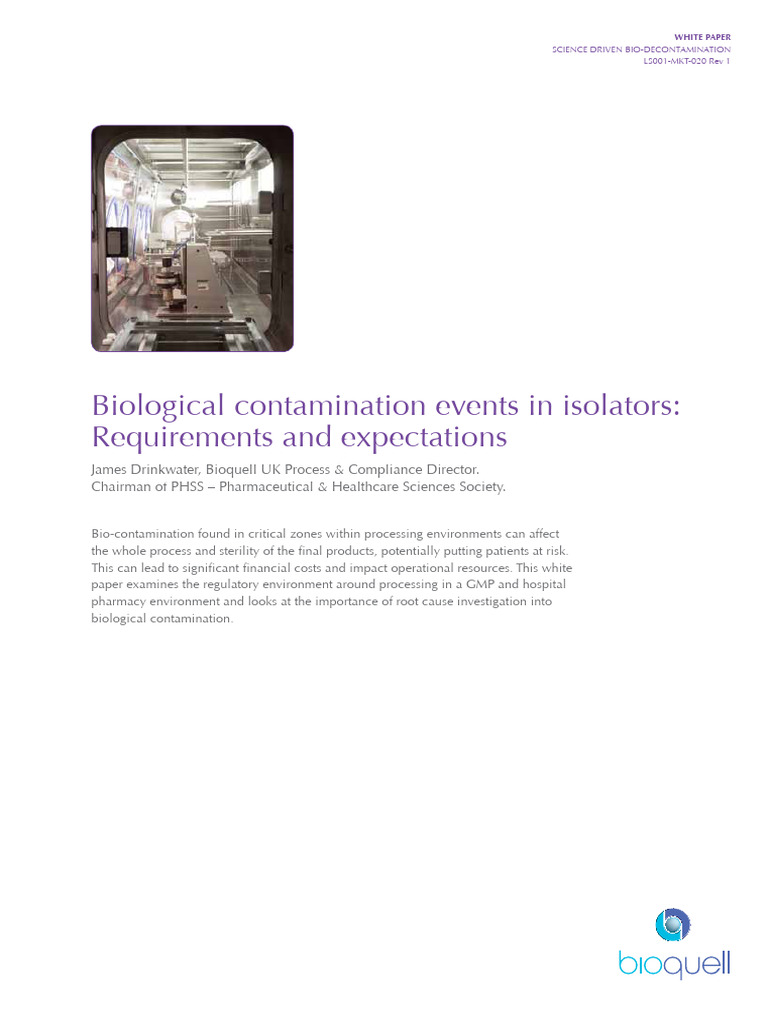 Managing Bio-Contamination in Isolators | PDF | Sterilization ...