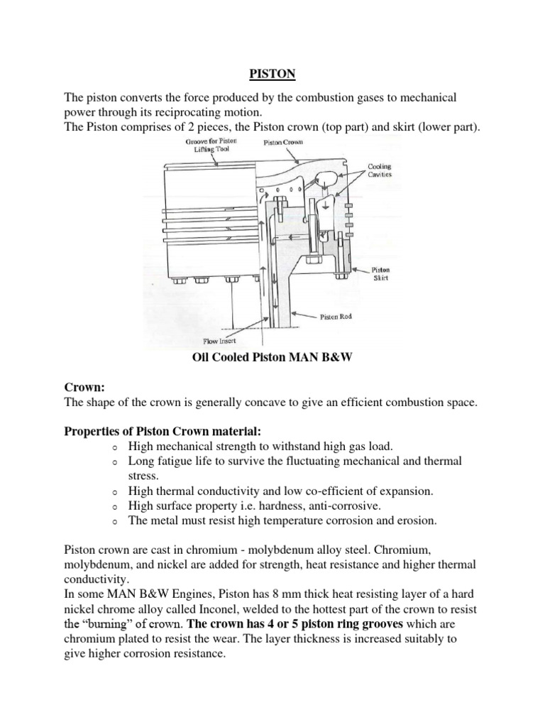 1 8a Piston And Piston Rings Pdf Piston Internal Combustion Engine
