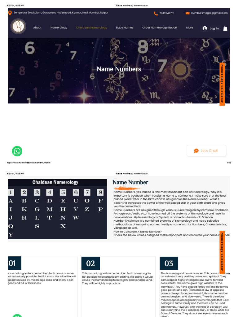 Understanding Name Numbers in Numerology | PDF