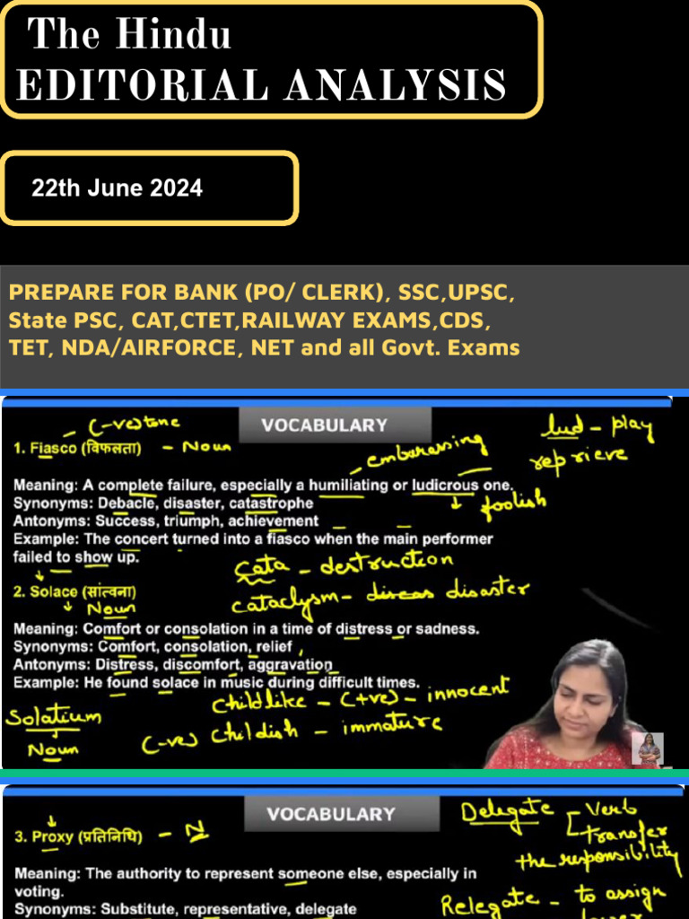 Editorial With Annotation PDF 22nd June | PDF | Vladimir Putin | World ...