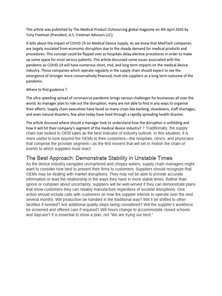 Scm today 1 pdf supply chain supply chain management