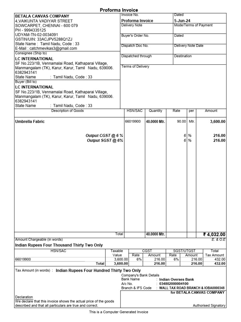 Proforma Invoice (48) | Download Free PDF | Invoice | Economies