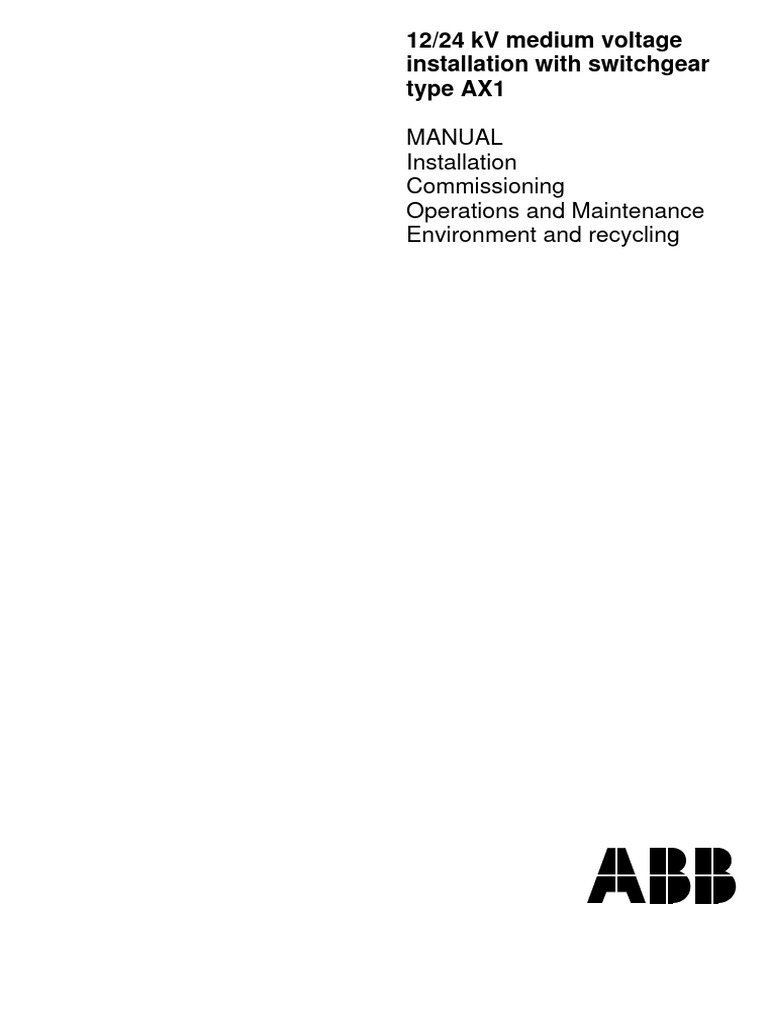 Manual | PDF | Electric Arc | Switch