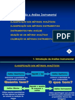 Introdução à Análise Instrumental: Classificação de Métodos e Parâmetros de Seleção