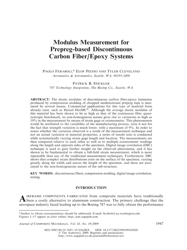 2009 JCM Chopped3 Modulus PF | PDF | Young's Modulus | Composite Material