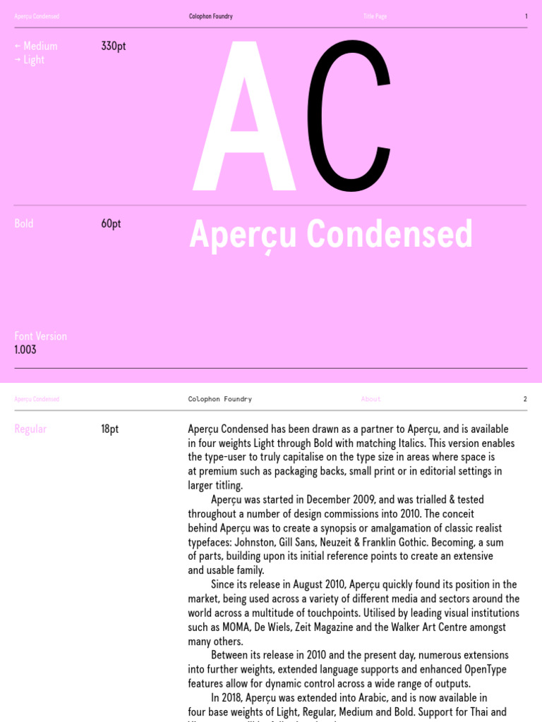 Aperçu Condensed Typeface Overview | PDF | Encodings | Writing