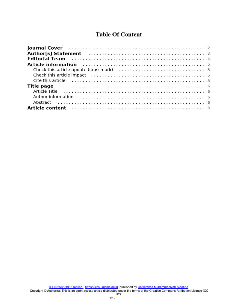 Article | PDF | Creative Commons | Open Access