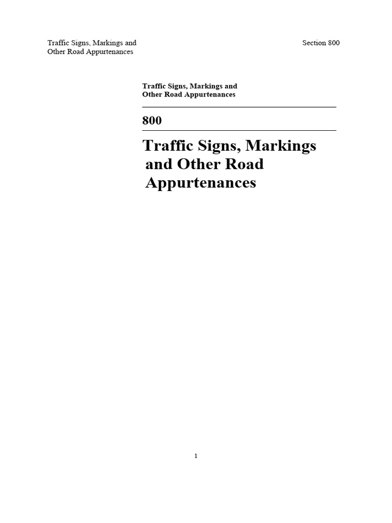 Traffic Signs and Markings Specifications | PDF | Sheet Metal | Glasses