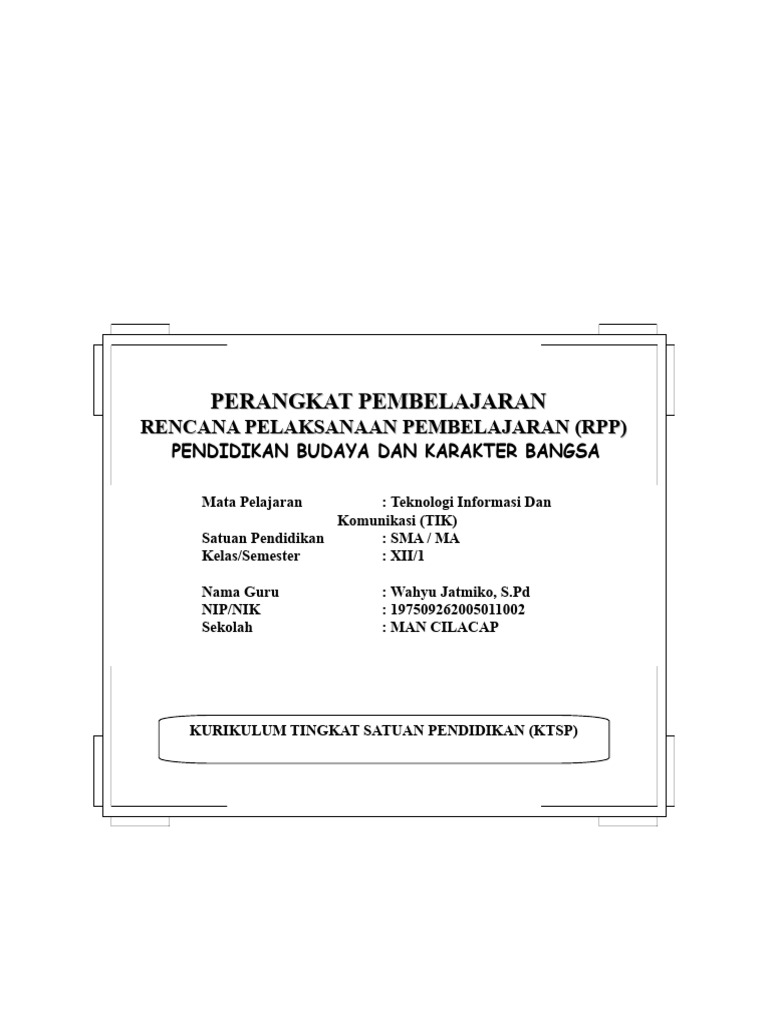 RPP TIK Kelas XII: Grafis dan Ikon | PDF