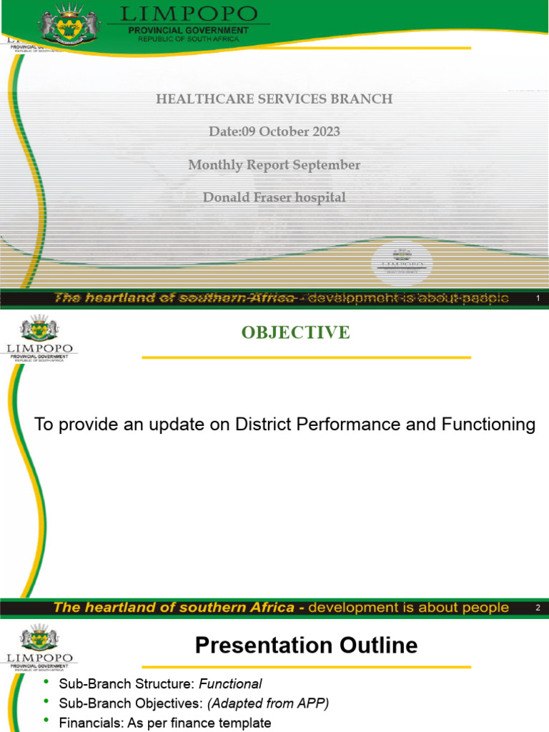 Monthly District Reports Pre Lim DFH | PDF | Patient | Health Care