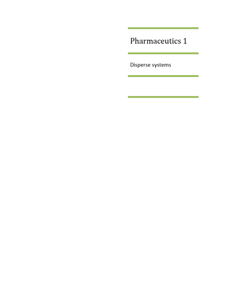Colloidal State and Disperse System | PDF | Emulsion | Colloid