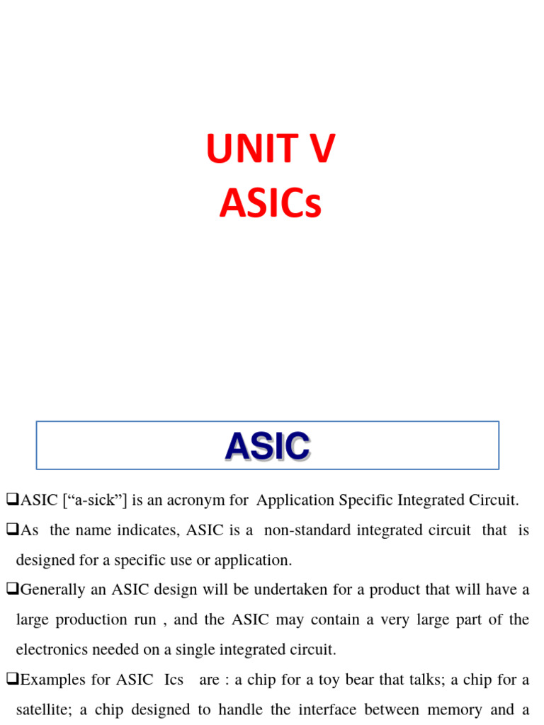 Understanding ASICs and Their Design Process | PDF | System On A Chip ...