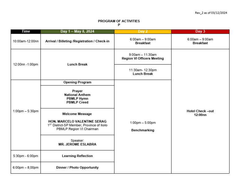 May 8-10,2024 PROGRAM OF ACTIVITIES | PDF