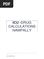 ICU IV Drug Formulas and Dilutions | PDF | Intravenous Therapy | Syringe