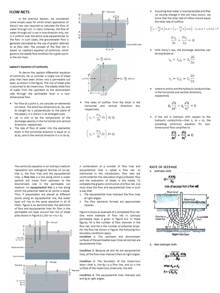 I. Flow Nets | PDF | Discharge (Hydrology) | Permeability (Earth Sciences)