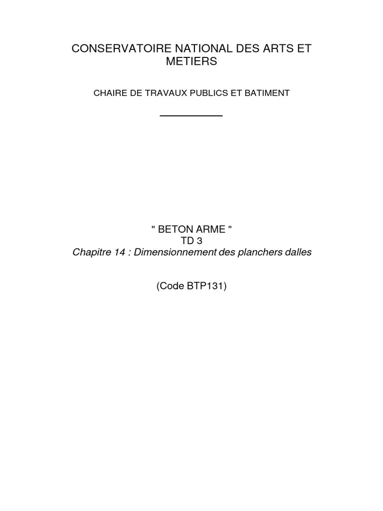 Correction TD3 - Planchers Dalles | PDF | Béton | Matériau composite