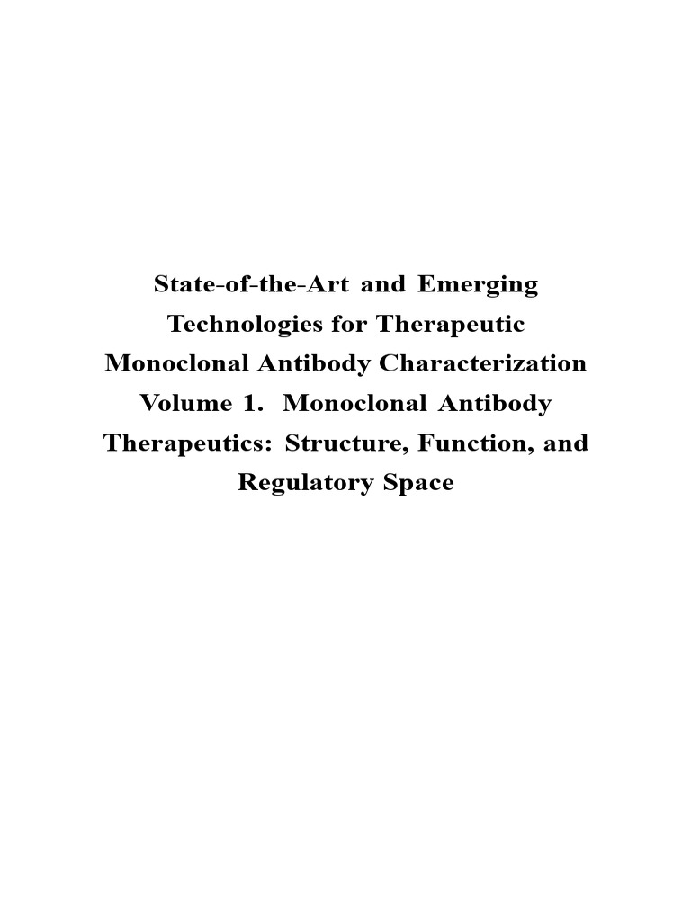 State-Of-The-Art and Emerging Technologies For Therapeutic Monoclonal ...
