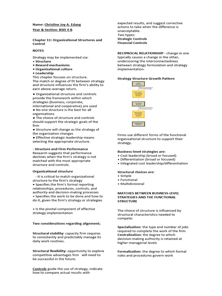 Organizational Structure & Strategy | PDF | Strategic Management ...
