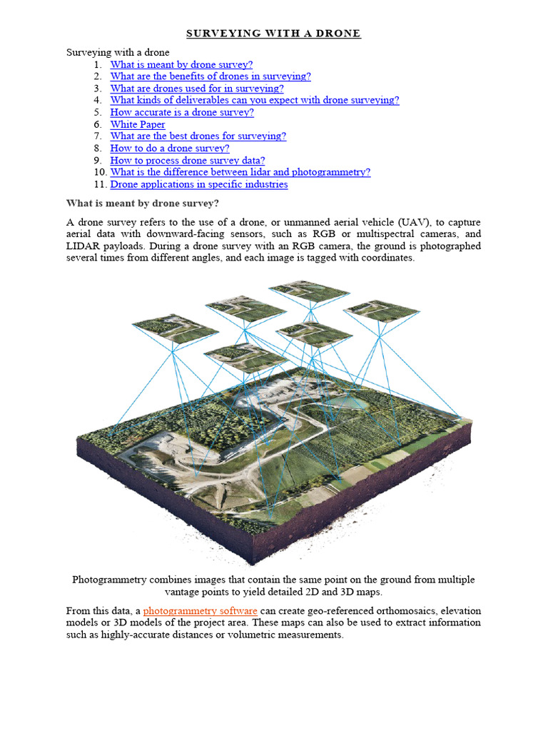 Drone Surveying: Benefits & Techniques | PDF | Surveying | Unmanned ...