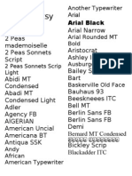 CkFont List