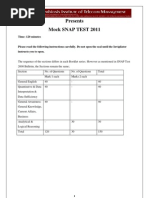 Download Mock SNAP Paper by SymbiosisSITM SN74464267 doc pdf