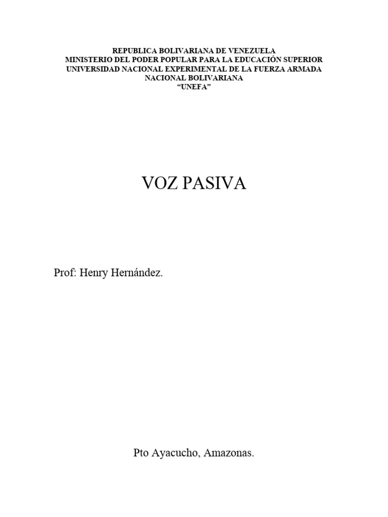 Uso de Voz Activa y Pasiva en Inglés | PDF | Verbo | Asunto (gramática)