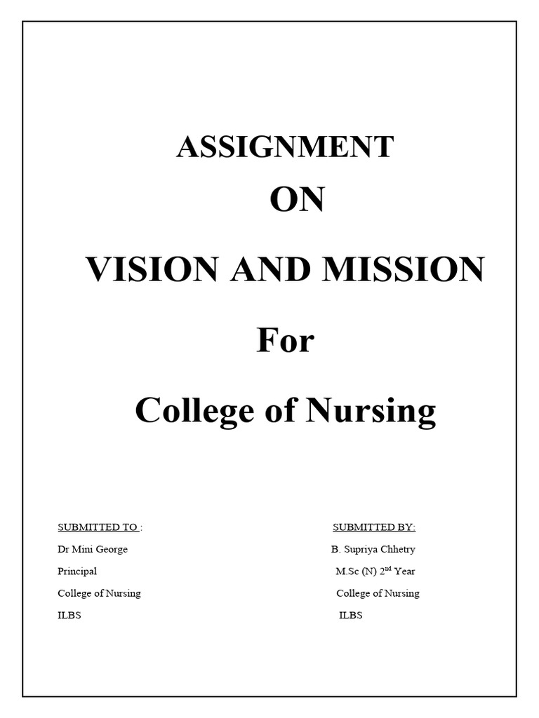 Mission and vision 1 pdf health care patient