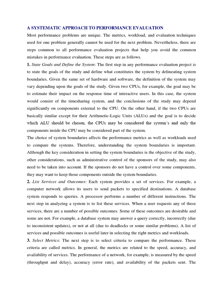 Performance Evaluation Methodology Guide | PDF | Central Processing ...
